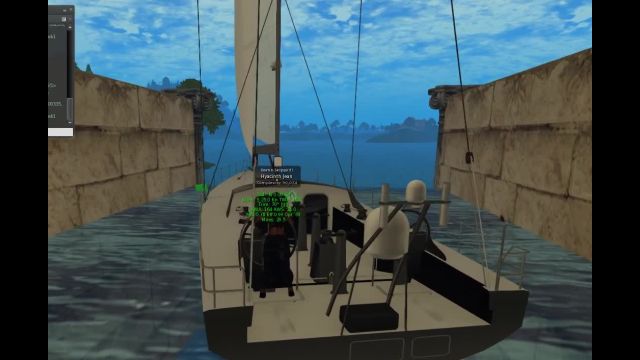 -The boat locks in action